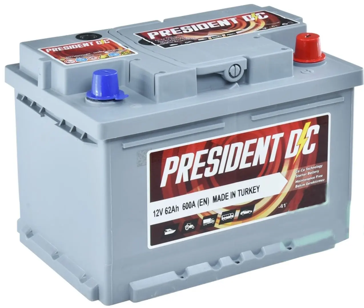 Acumulator President DC 62Ah 600A