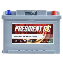Acumulator President DC 62Ah 600A