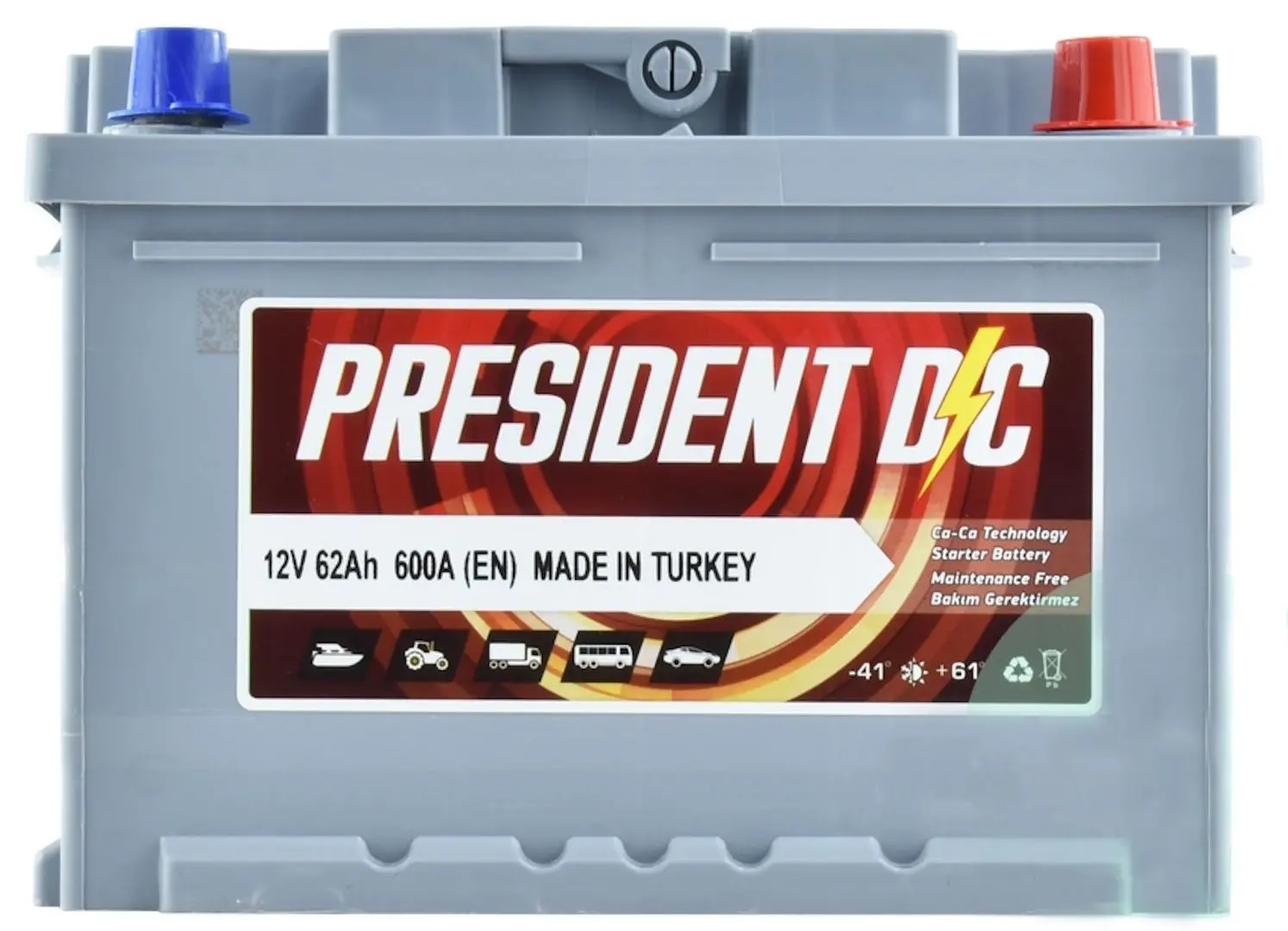 Acumulator President DC 62Ah 600A