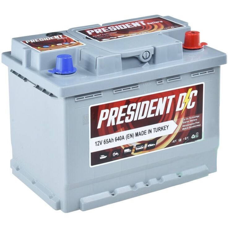 Аккумулятор President DC 65Ah 640A купить в Кишиневе, Молдове | SMADSHOP.MD