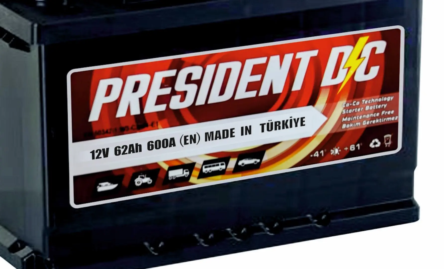 Аккумулятор President DC L2B 62Ah 600A +R