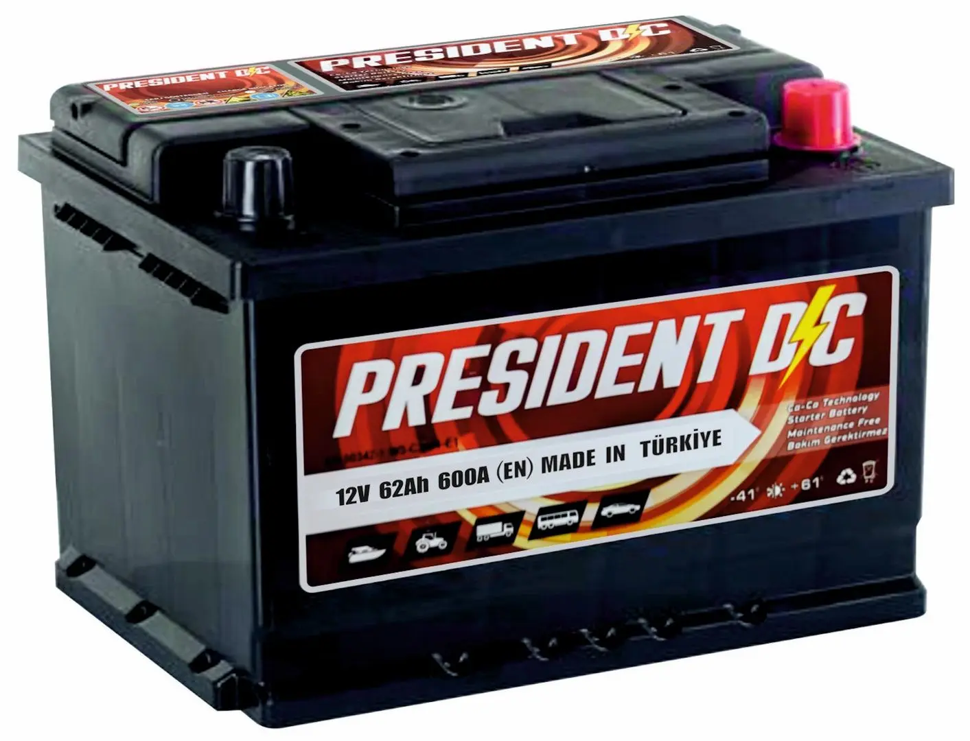 Аккумулятор President DC L2B 62Ah 600A +R