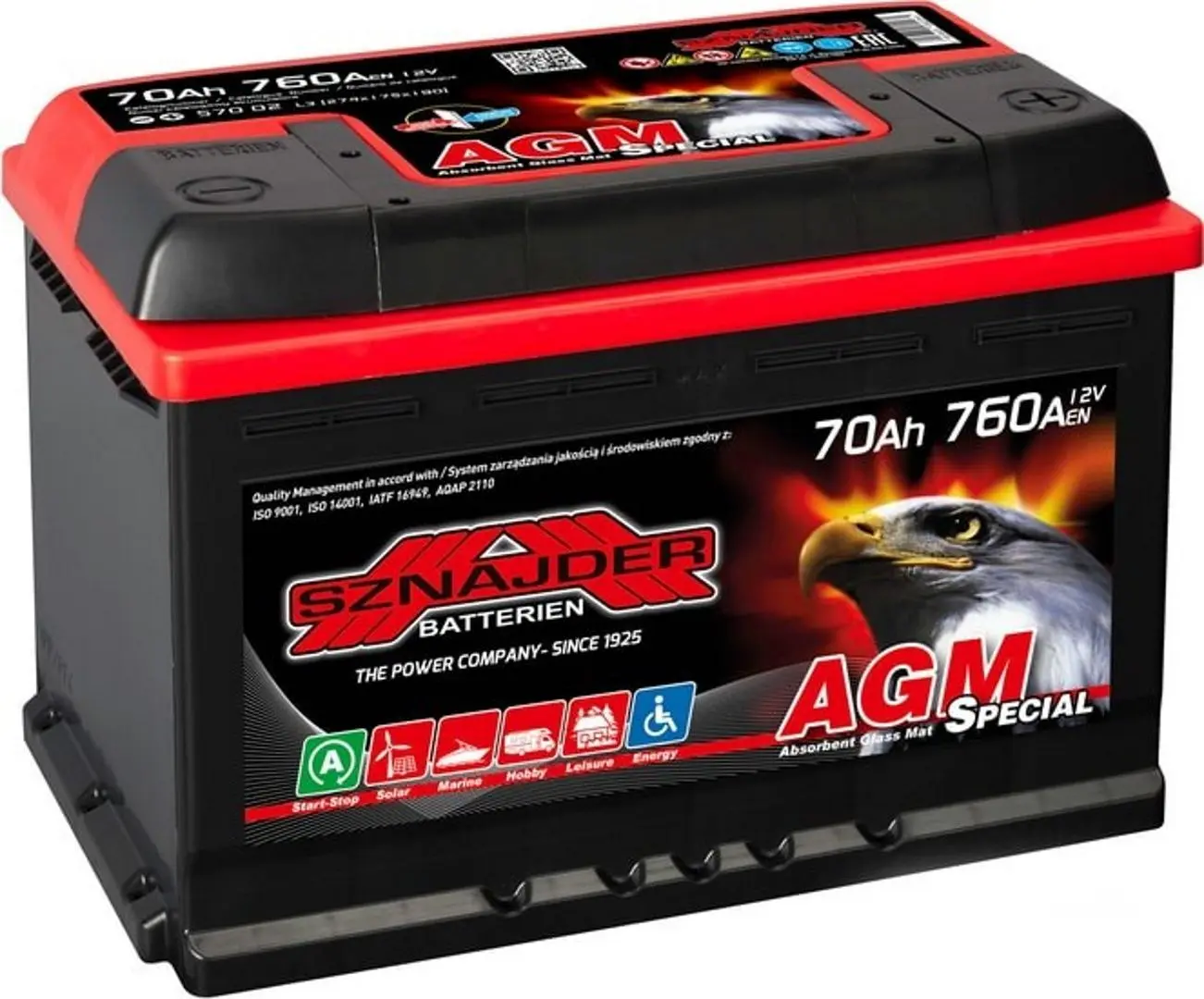 Аккумулятор Sznajder AGM Special 70Ah
