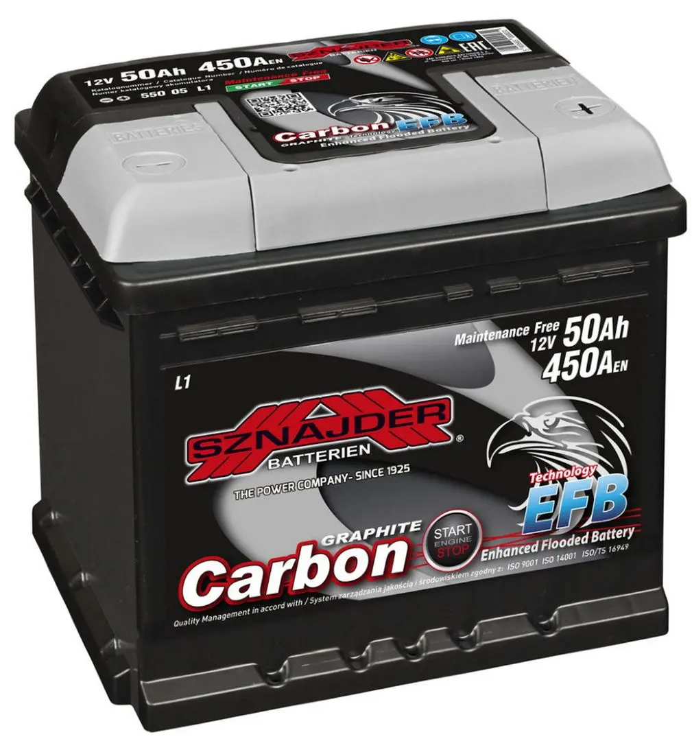 Acumulator Sznajder Carbon EFB 50Ah 450A