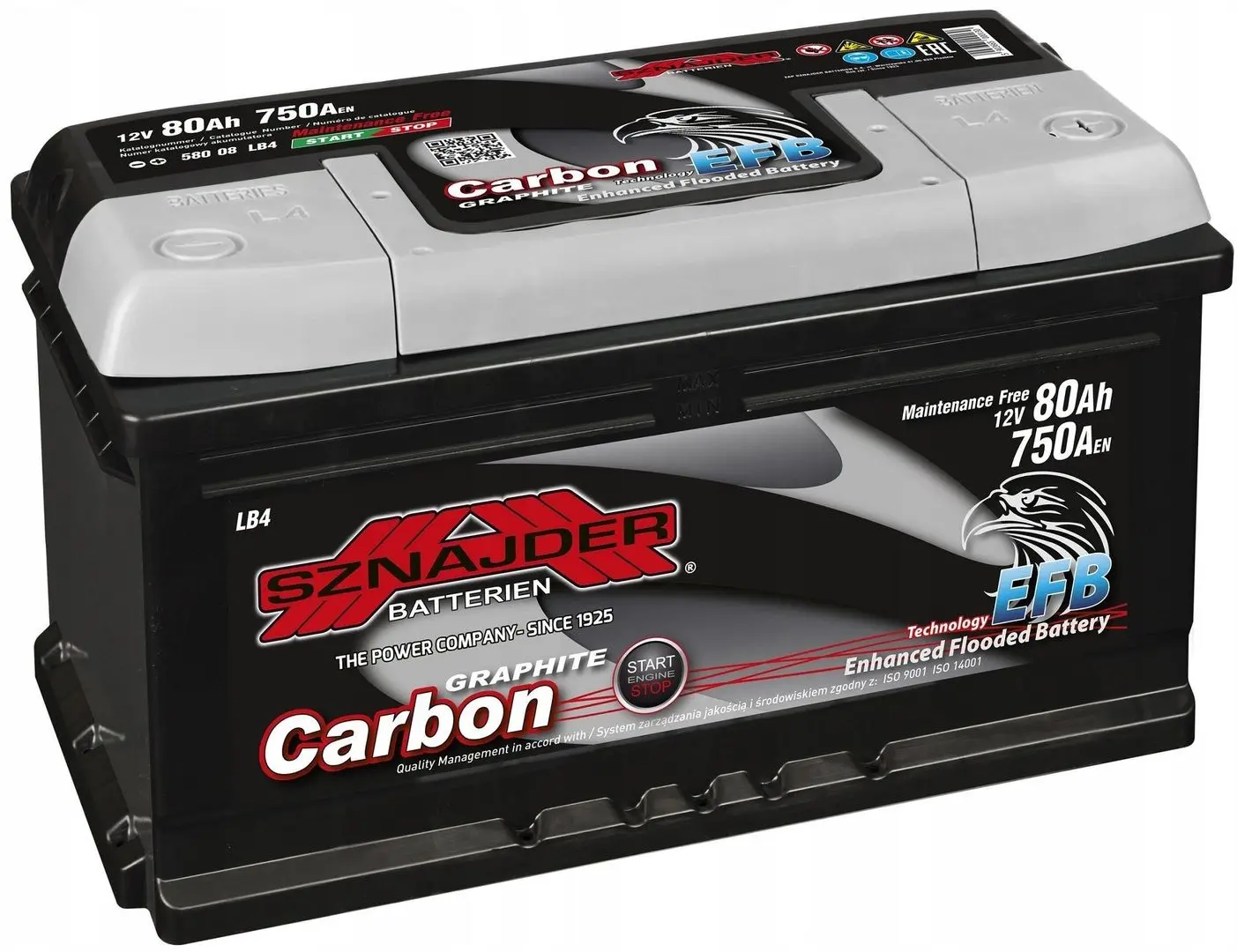 Аккумулятор Sznajder Carbon EFB 80Ah 750A