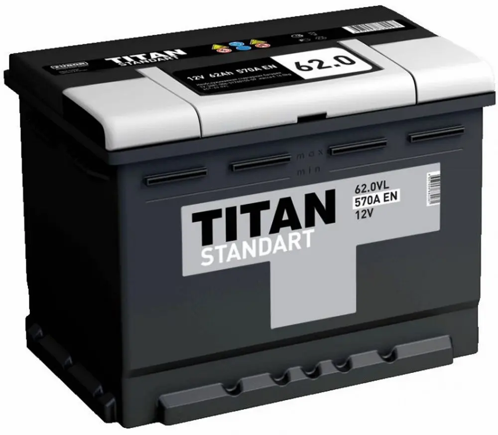 Acumulator Titan Standart 6CT-62.0 VL 570A R+