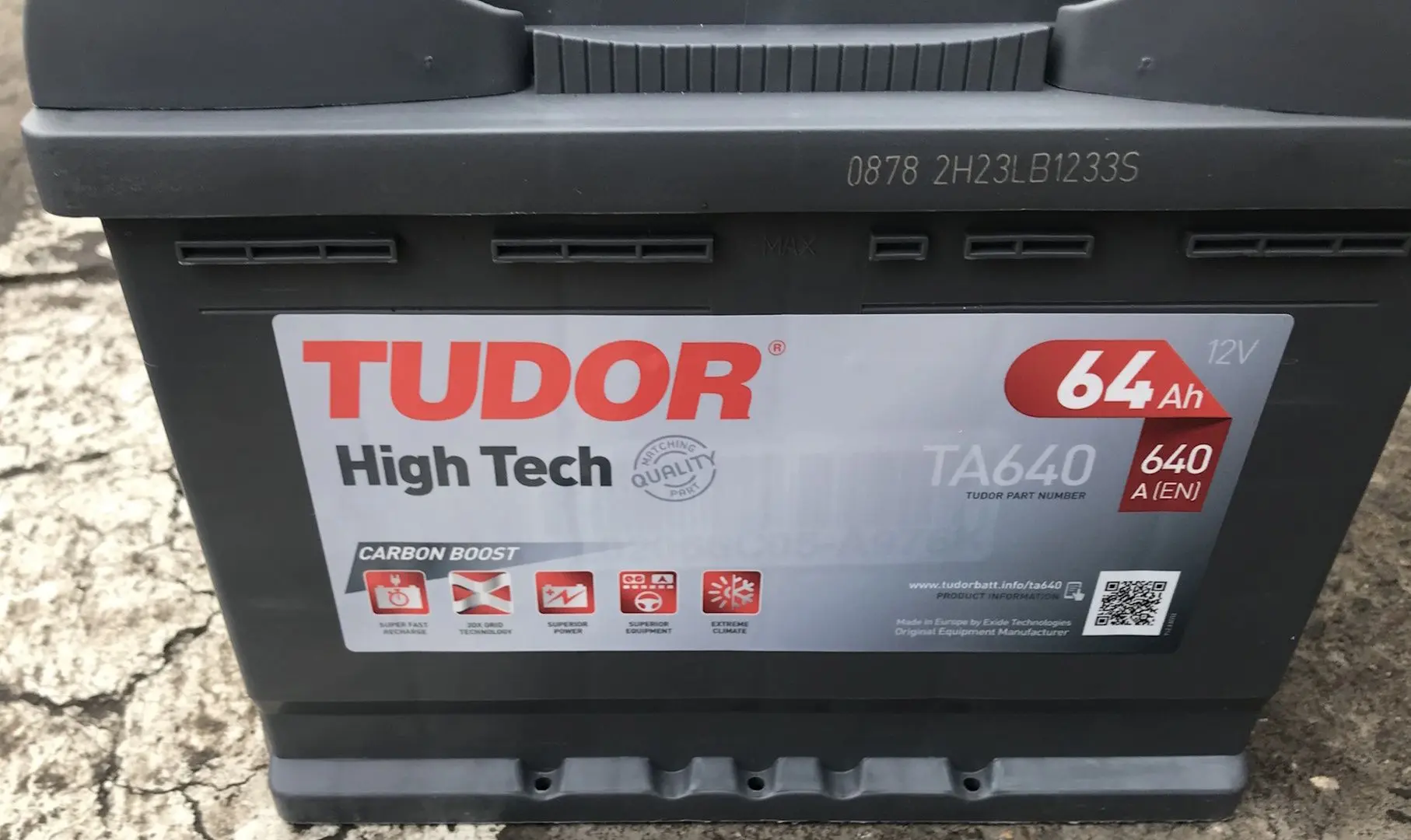 Acumulator Tudor High Tech TA640 L02 64Ah 640A P+