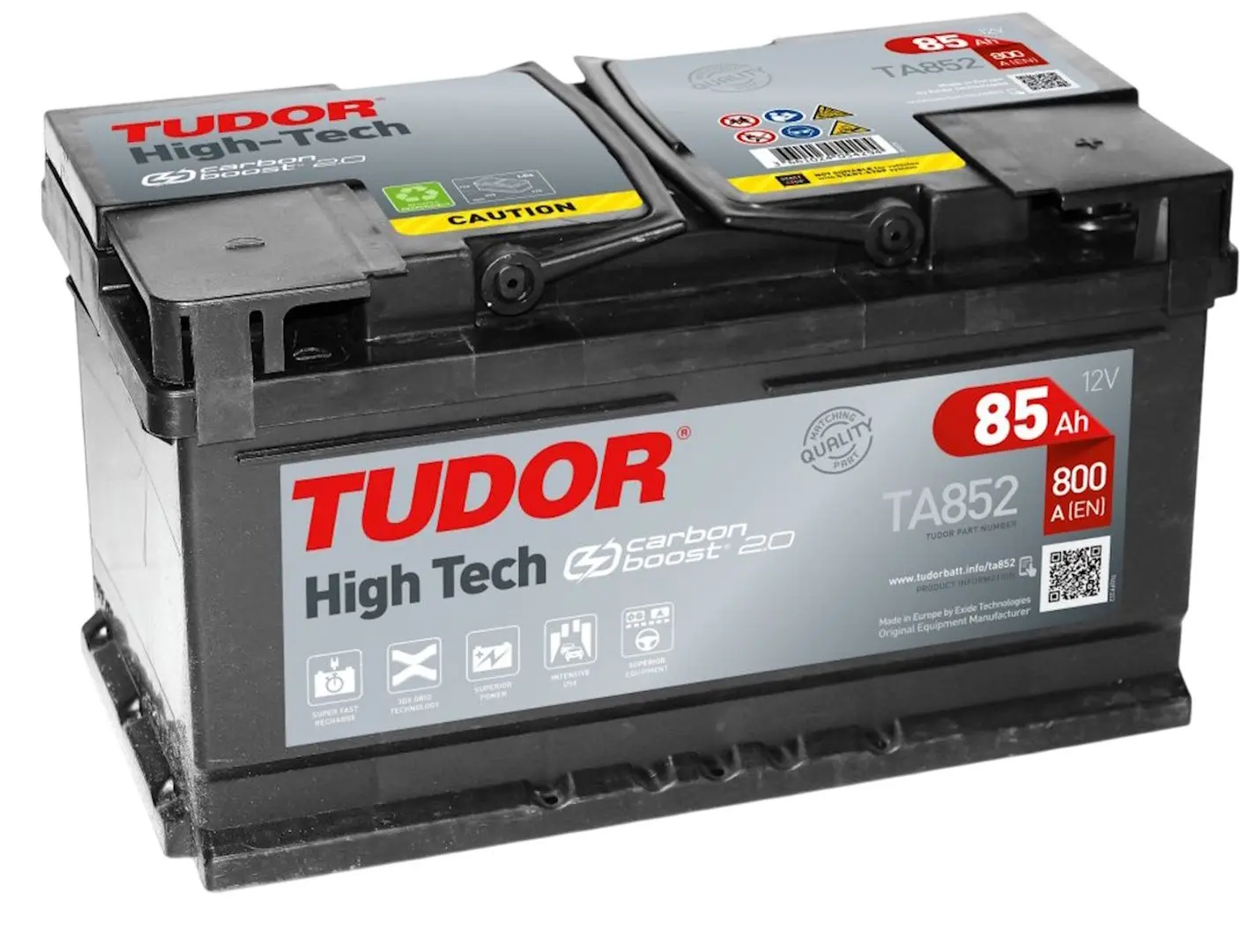 Acumulator Tudor High Tech TA852 LB4 85Ah 800A P+