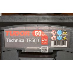 Acumulator Tudor Technica TB500 L01 50Ah 450A P+ Thumb