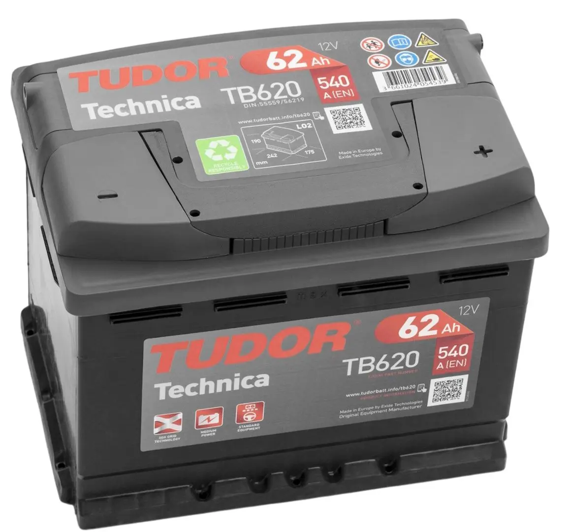 Acumulator Tudor Technica TB620 L02 62Ah 540A P+