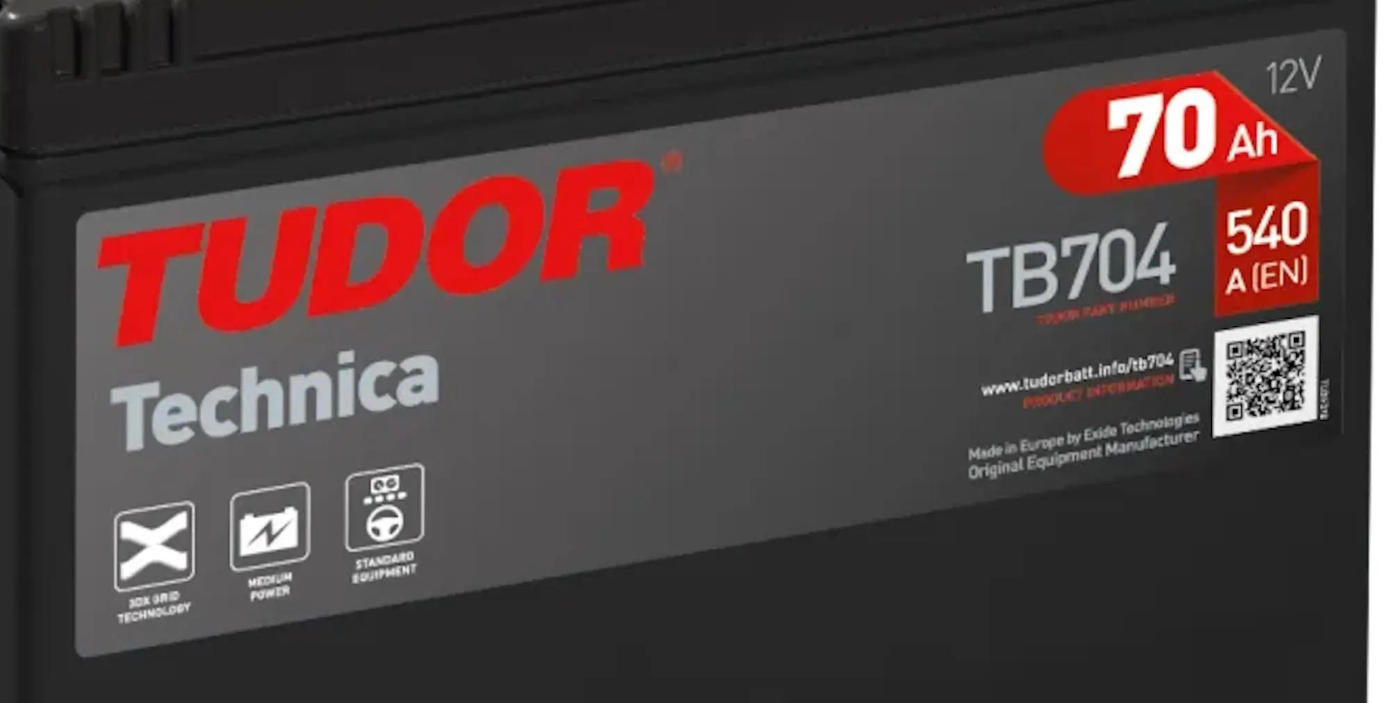 Acumulator Tudor Technica TB704 D26 70Ah 540A P+