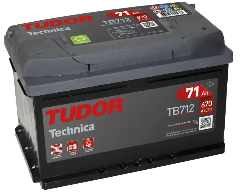 Acumulator Tudor Technica TB712 LB3 71Ah 670A P+