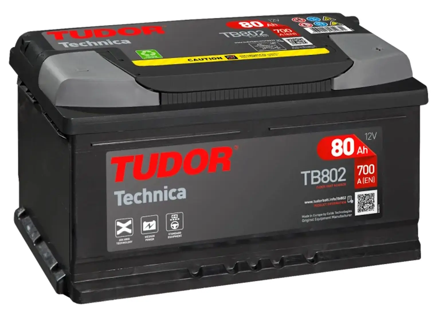 Acumulator Tudor Technica TB802 LB4 80A 700Ah P+