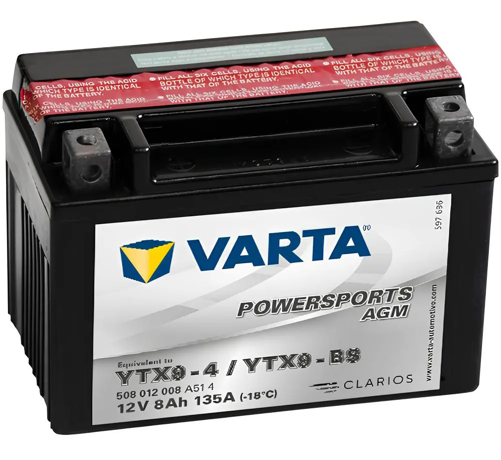 Acumulator Varta Powersports AGM YTX9-BS 8Ah 135A