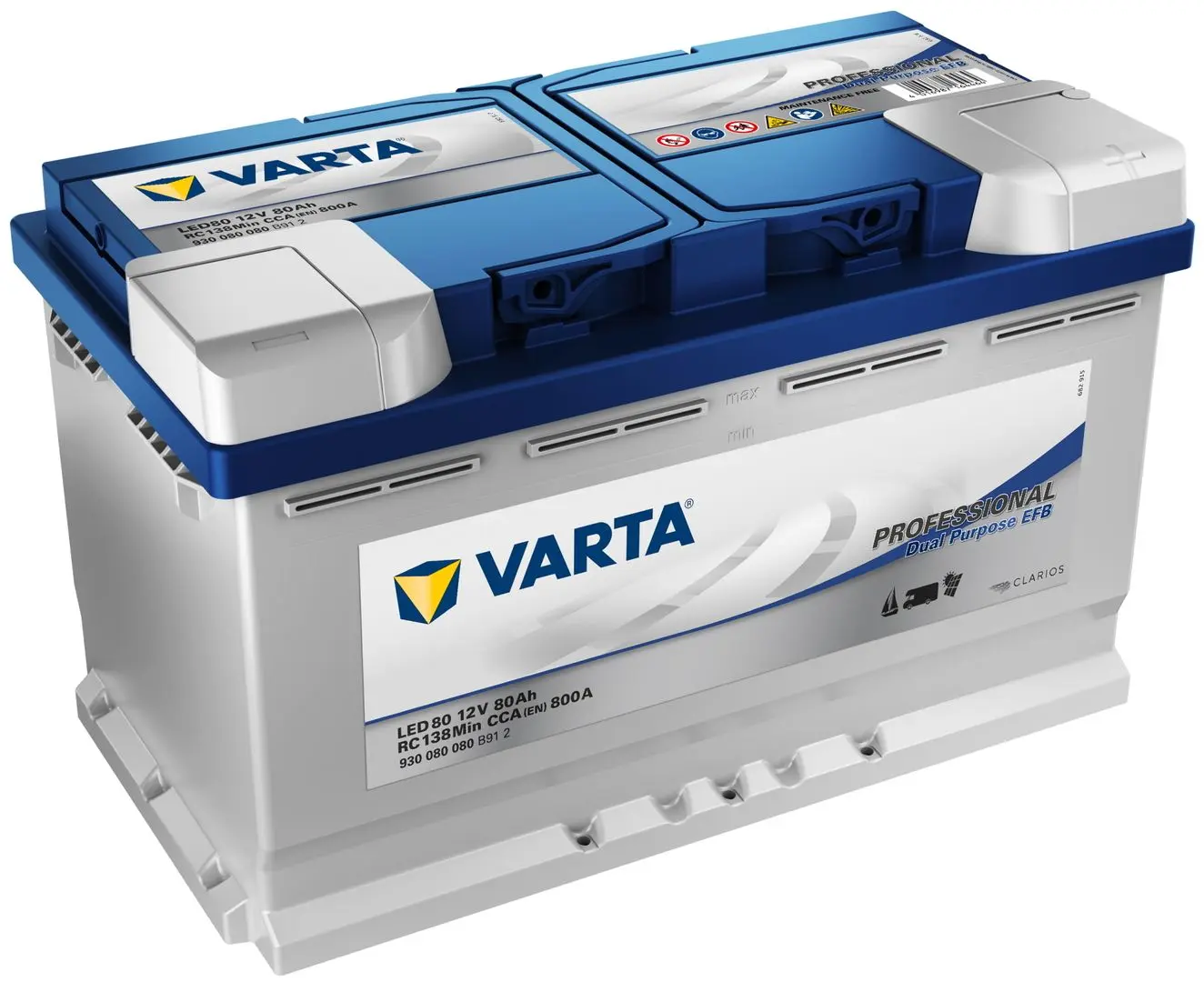 Аккумулятор Varta Professional DP EFB 80Ah 800A 930080080