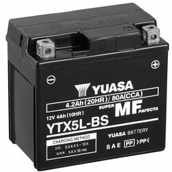 Аккумулятор Yuasa YTX5L-BS 12V 4Ah