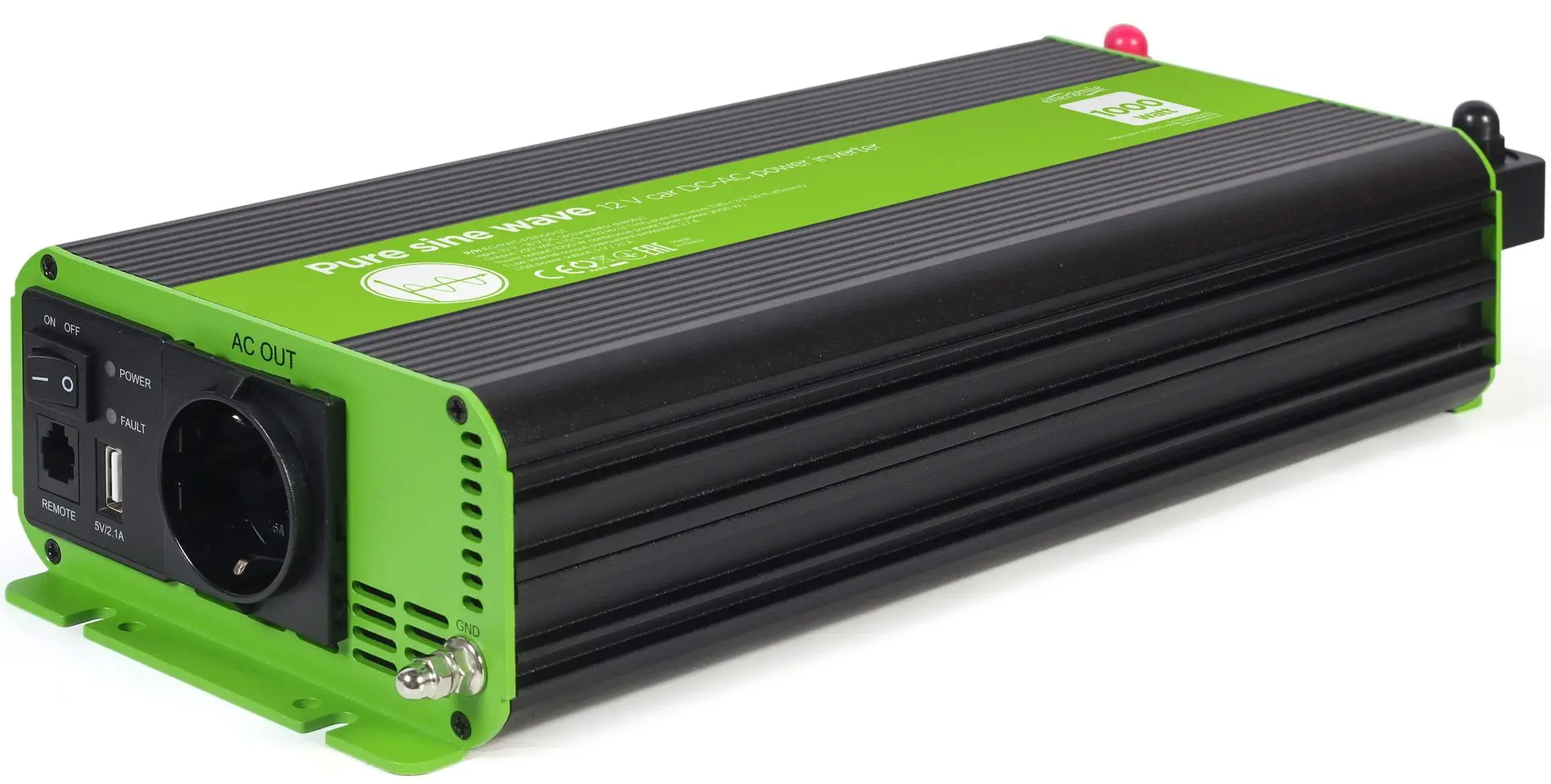 Автомобильный инвертор Energenie EG-PWC-PS1000-01 (Green/Black)