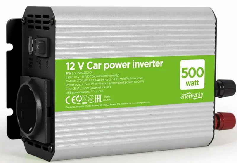 Invertor auto Energenie EG-PWC500-01 (Silver)