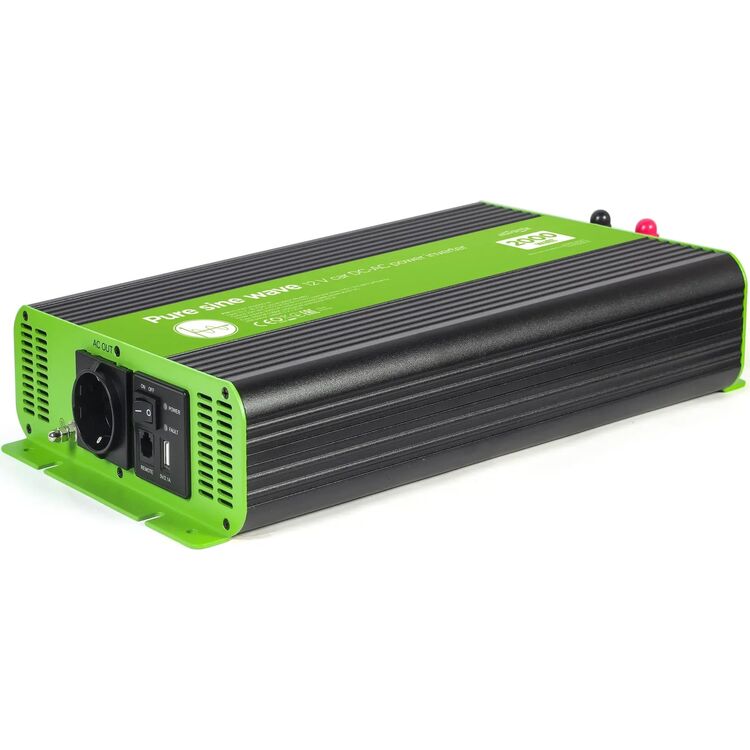 Автомобильный инвертор Energenie EG-PWC-PS2000-01 (Green/Black)
