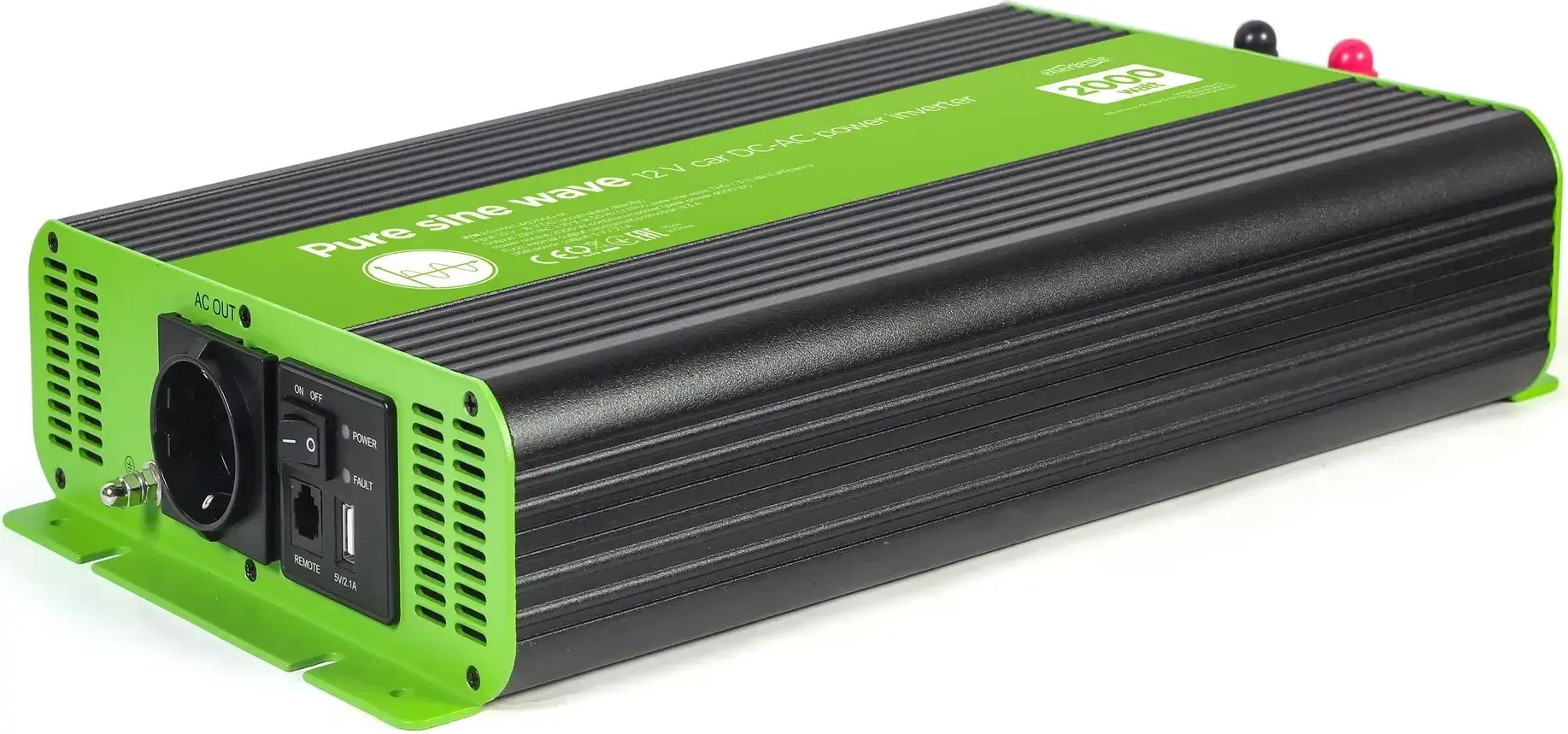 Invertor auto Energenie EG-PWC-PS2000-01 (Green/Black)