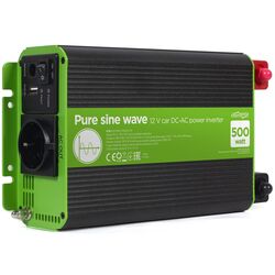 Invertor auto Energenie EG-PWC-PS500-01 (Black/Green)