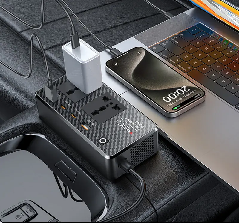 Автомобильный инвертор Yesido VC07 (Black) - 3