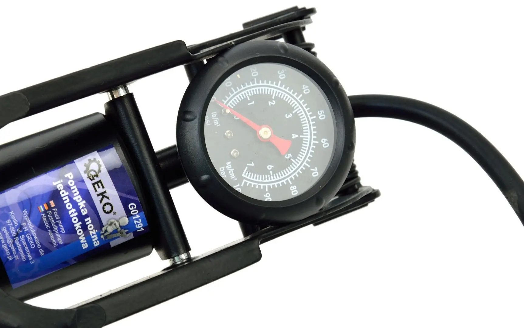 Насос ножной с манометром Geko Profi G01291