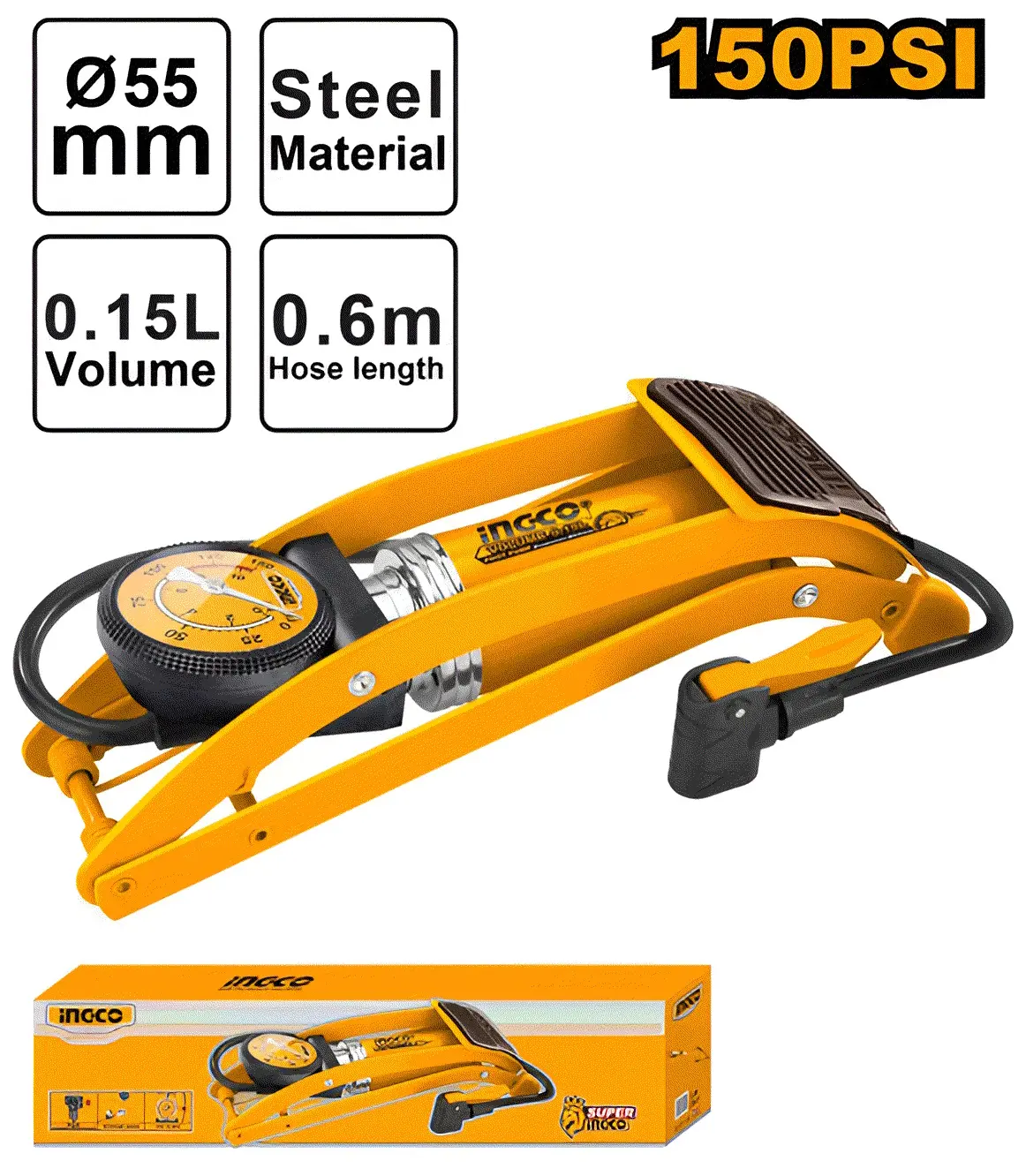 Pompa manuala Ingco MPP5511 (Yellow)