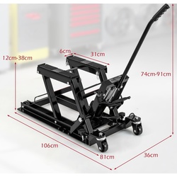 Гидравлический подъемник для мотоцикла Costway TL35740BK Thumb