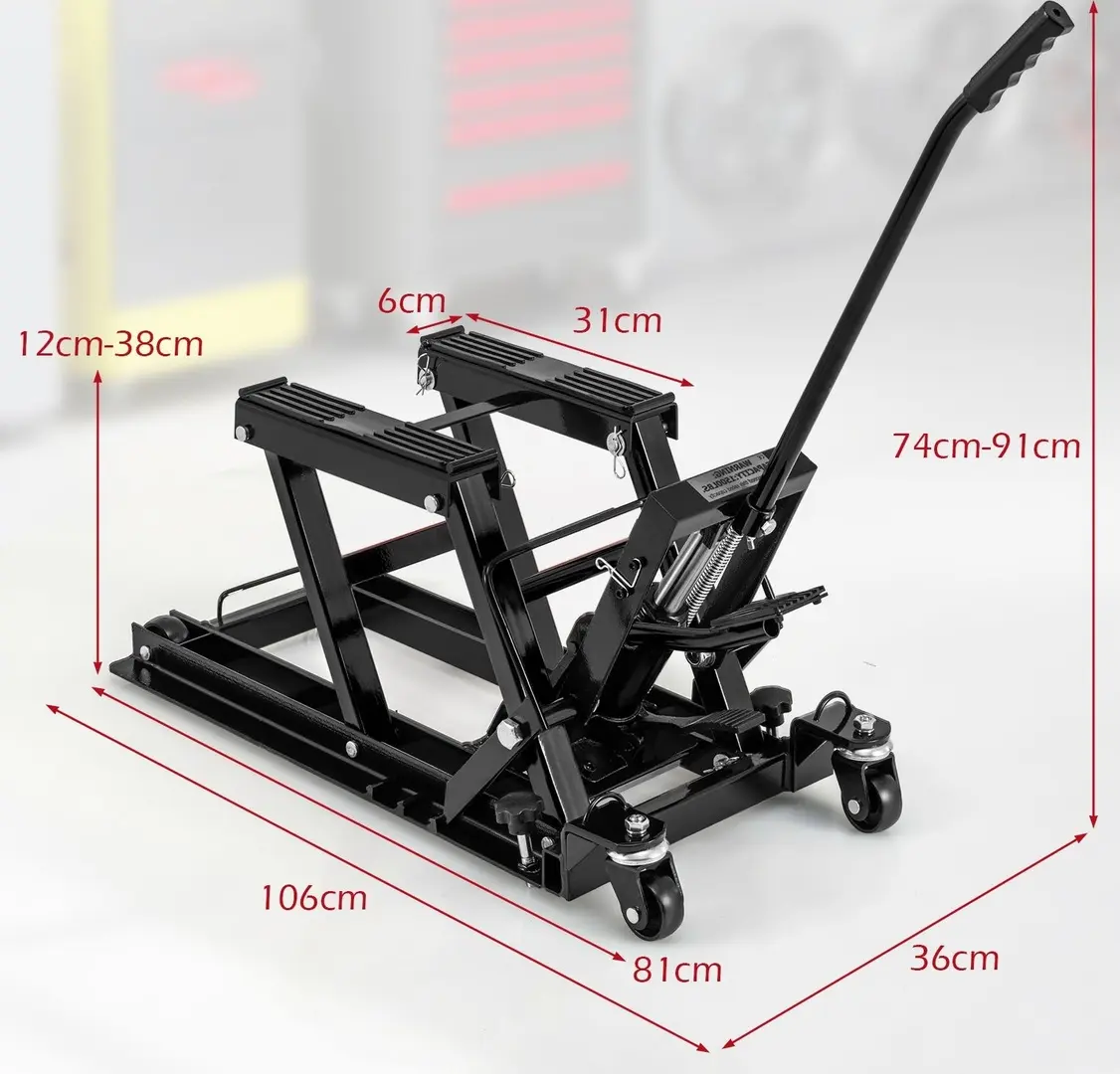 Гидравлический подъемник для мотоцикла Costway TL35740BK - 3