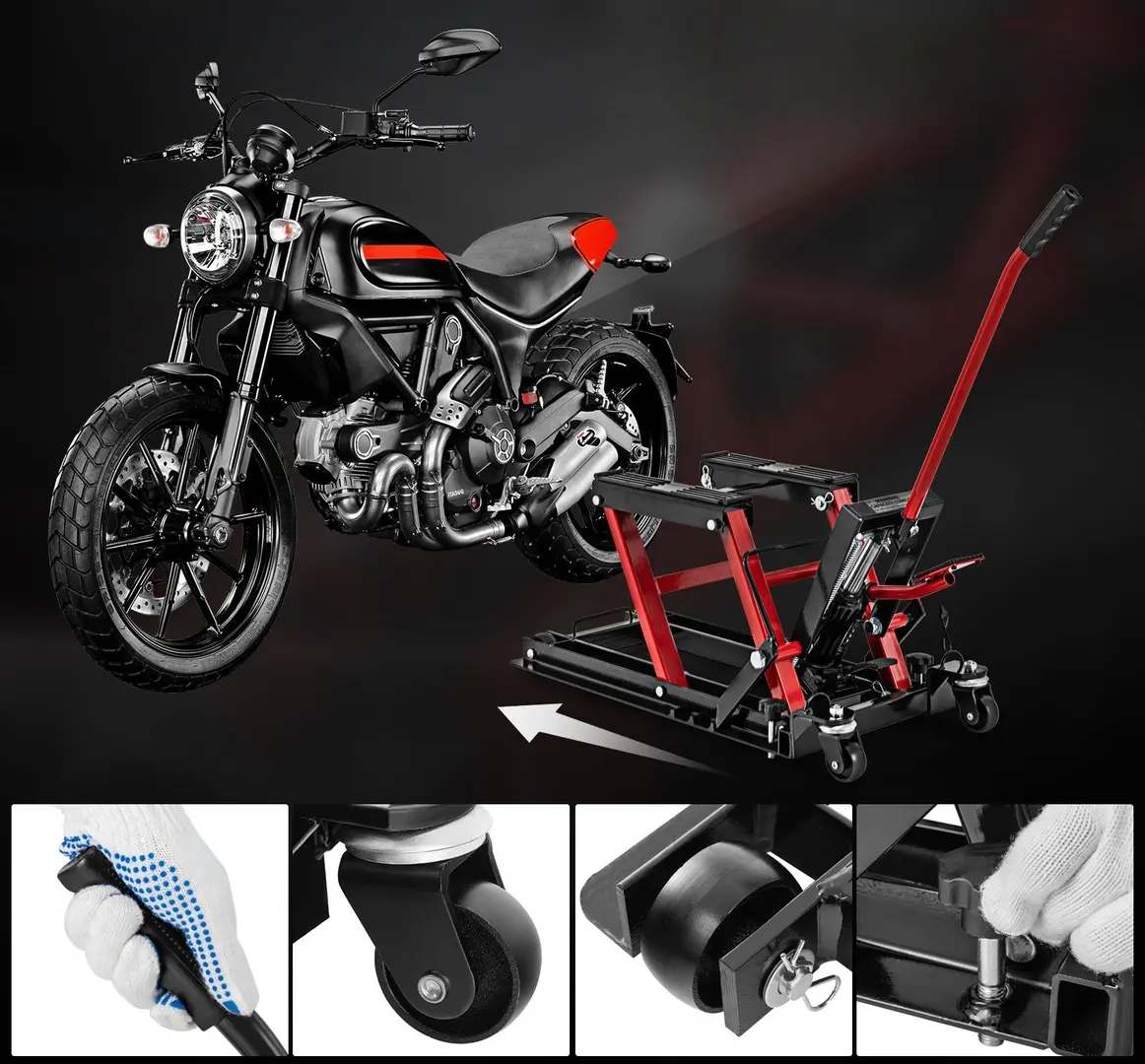 Elevator hidraulic pentru motocicleta Costway TL35740RE - 5
