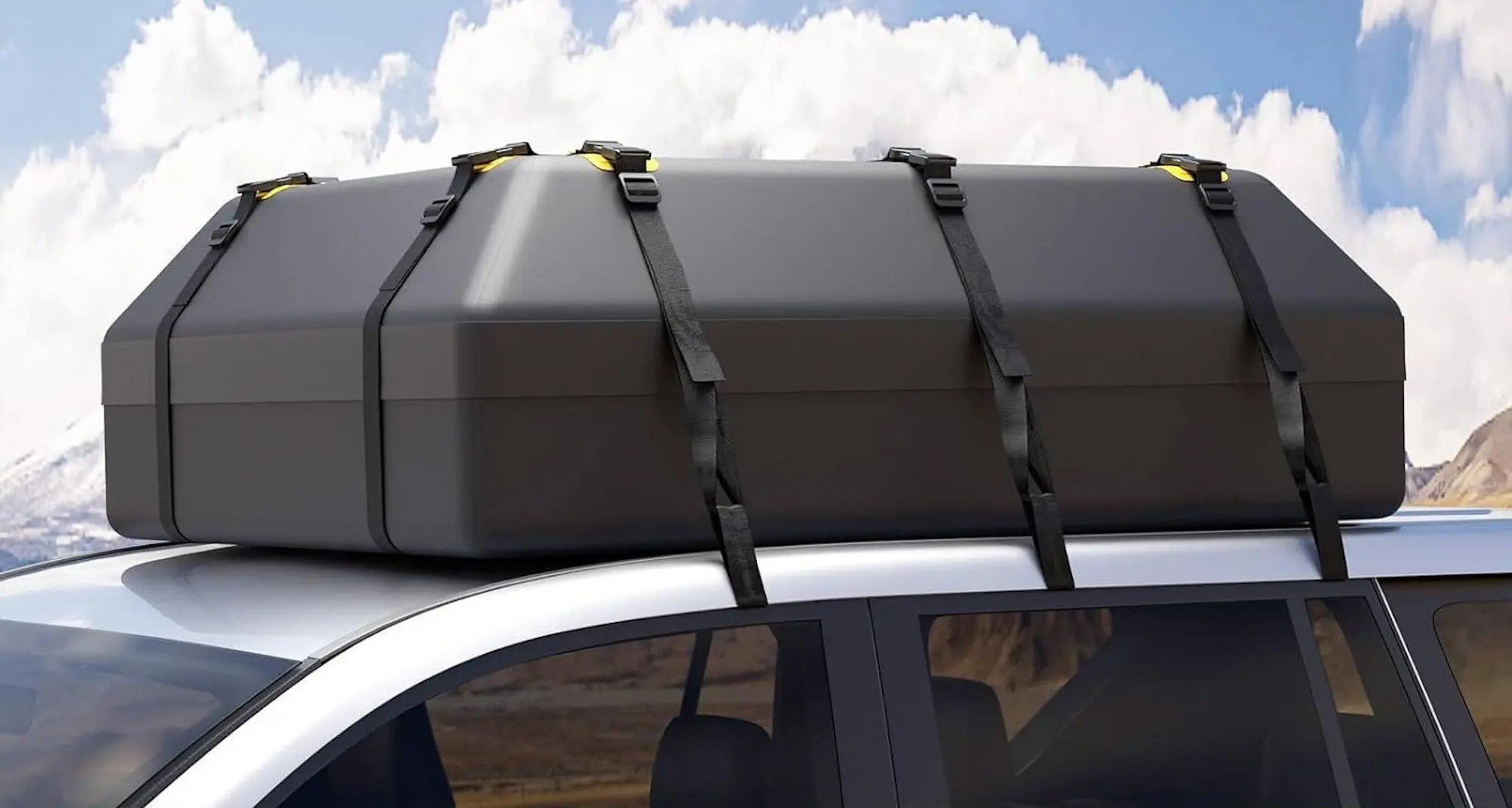 Автомобильный бокс Costway BG52233BK (Black/Yellow)