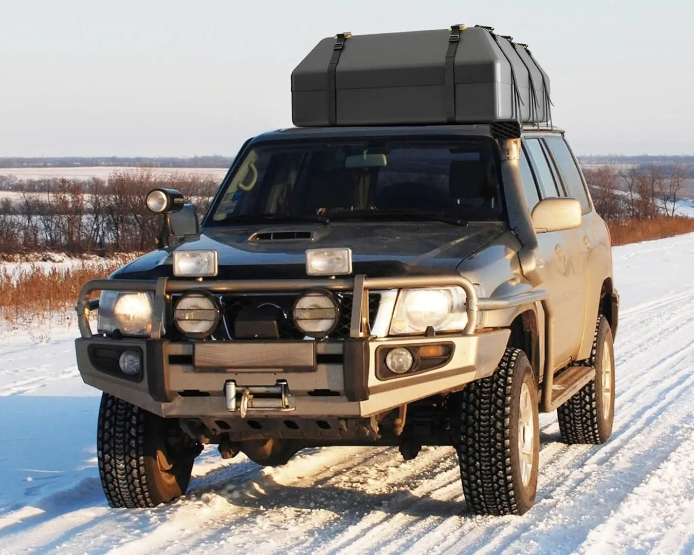 Автомобильный бокс Costway BG52233BK (Black/Yellow)