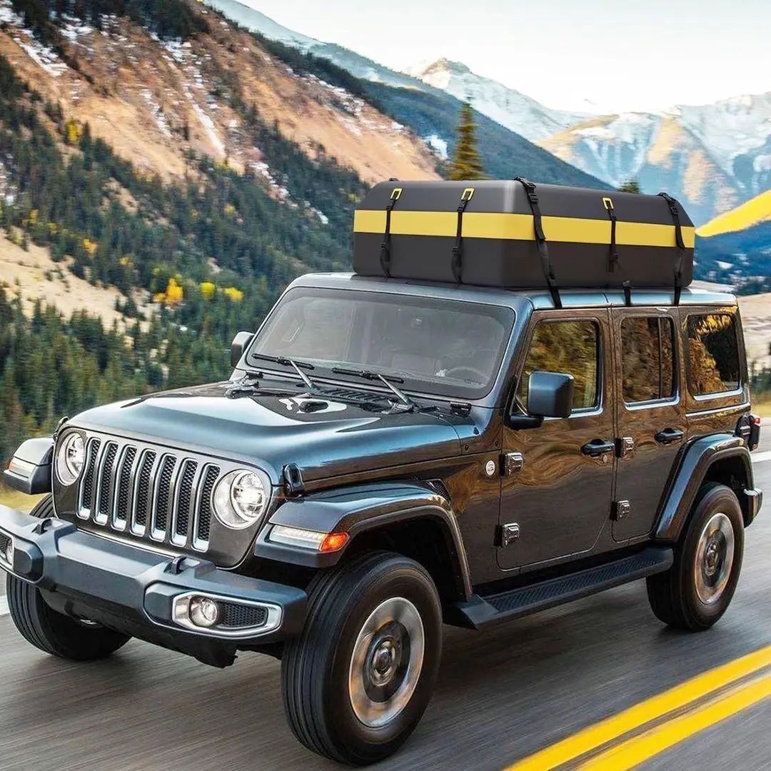 Автомобильный бокс Costway BG52234YE (Black/Yellow) - 5