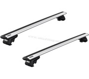 Portbagaj pentru masini cu acoperis neted Thule EVO 711100 + 710405 (Aluminum)