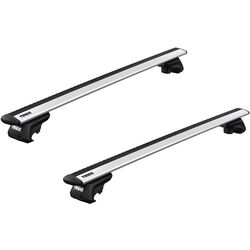 Portbagaj pentru masini cu acoperis neted Thule EVO 711100 + 710405 (Aluminum)