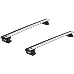 Portbagaj pentru masini cu acoperis neted Thule EVO 711100 + 710601 (Aluminum)