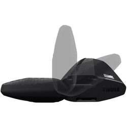 Багажник для авто с гладкой крышей Thule EVO 711200 + 710405 (Black) Thumb