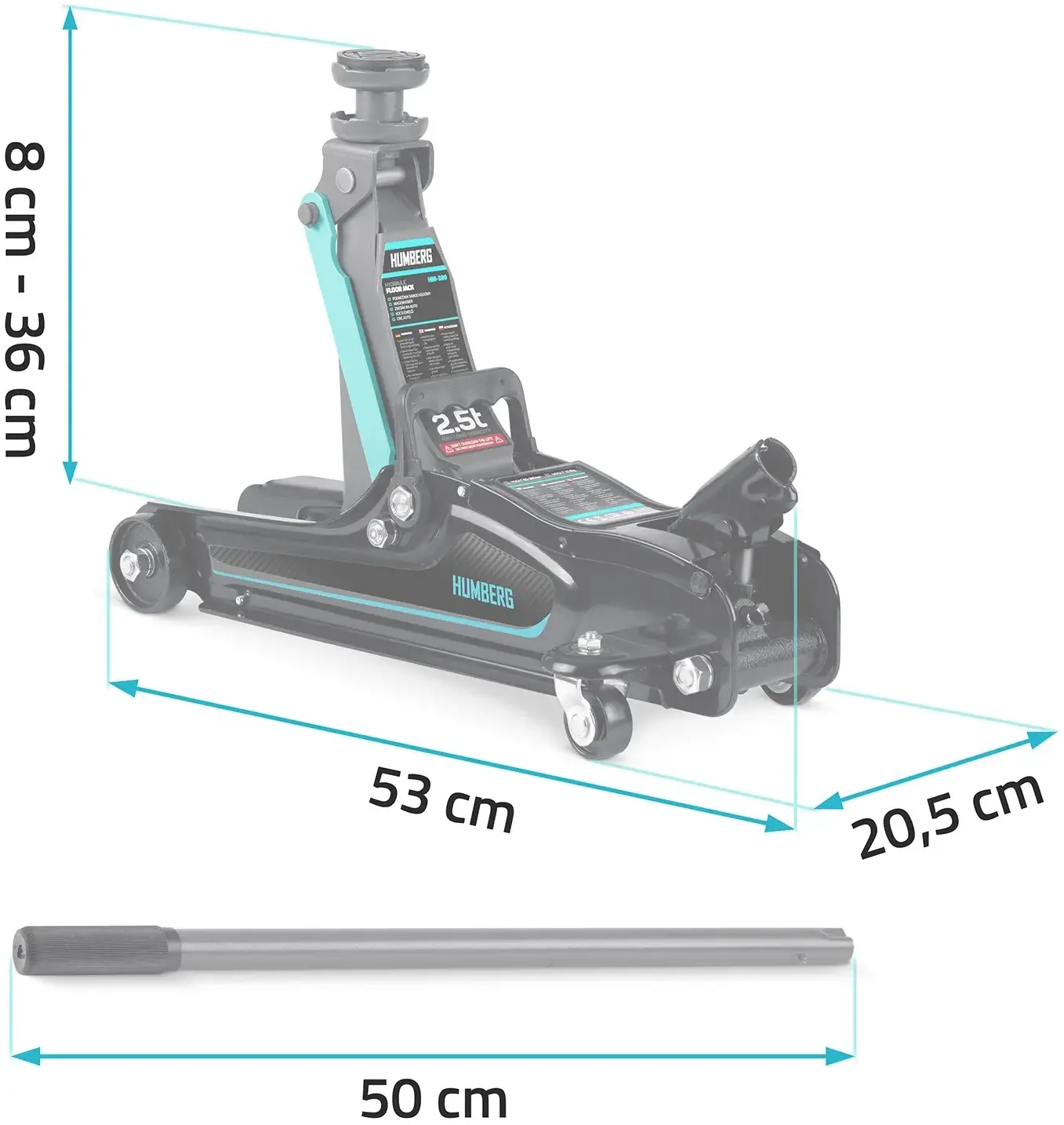 Cric hidraulic Humberg HM-380 (Blue/Black) - 12