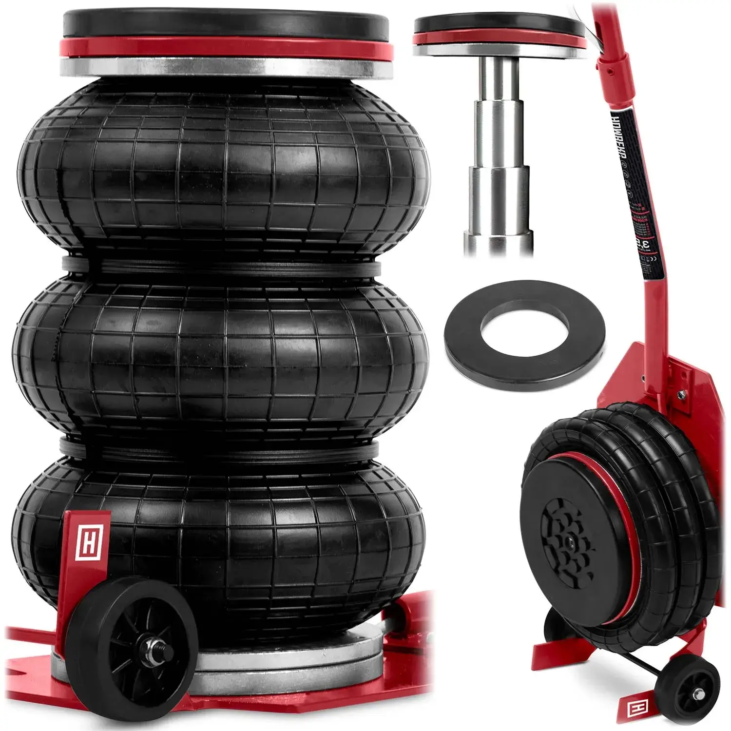 Cric pneumatic Humberg HM-382 538201 (Red/Black) - 16