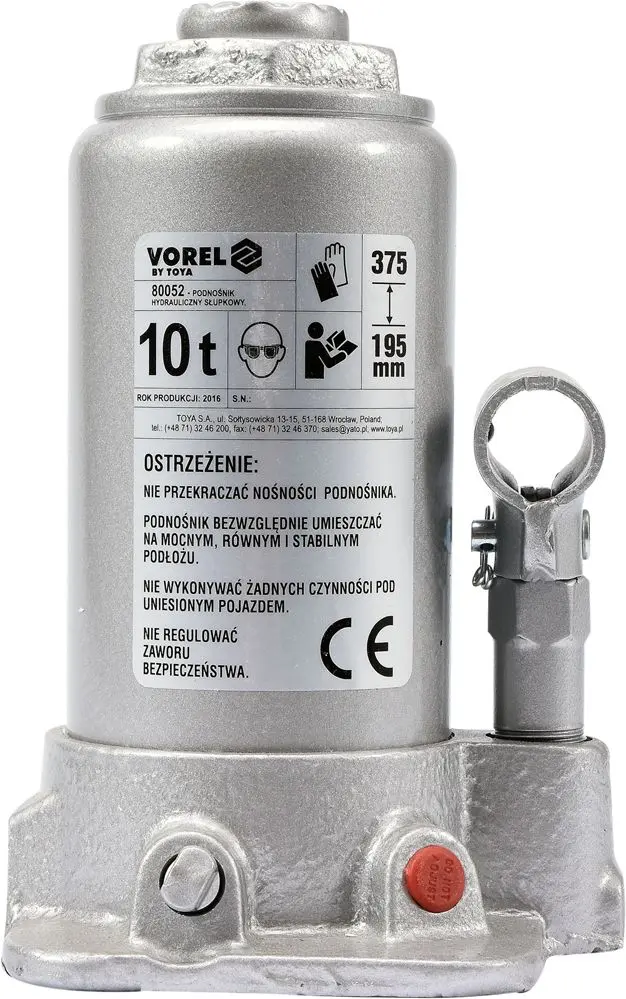 Домкрат гидравлический Vorel 80052 (Inox)