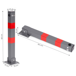 Barieră de parcare Multistore DNPL-003 (Grey/Red) Thumb