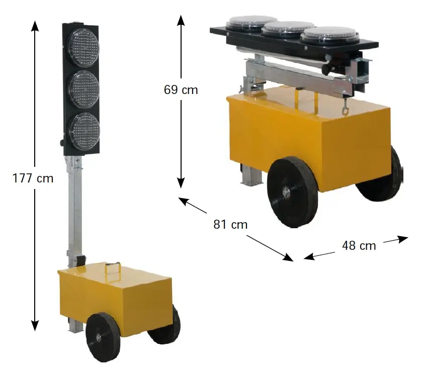 Светофор мобильный Sisas L15502C (Yellow)