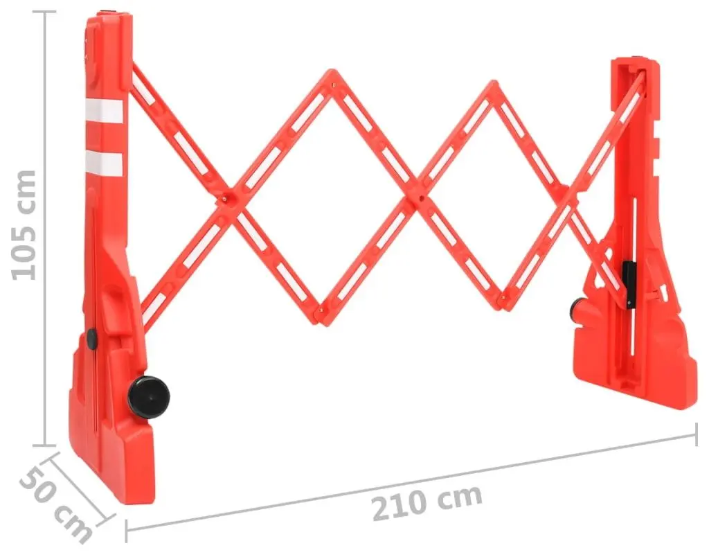 Bariera de trafic pliabila VidaXL 1150989 (Red) - 9