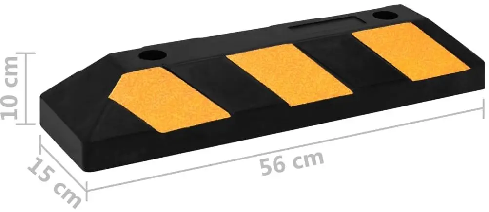 Комплект парковочных ограничителей VidaXL 150982 2pcs (Yellow/Black)