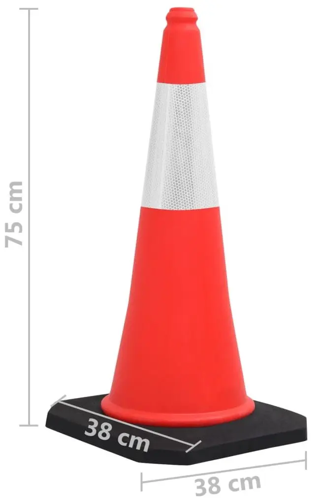 Set conuri pentru trafic VidaXL 150944 (Red/White)