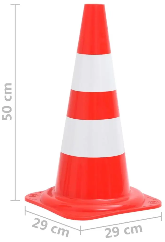 Set conuri pentru trafic VidaXL 150945 (Red/White)