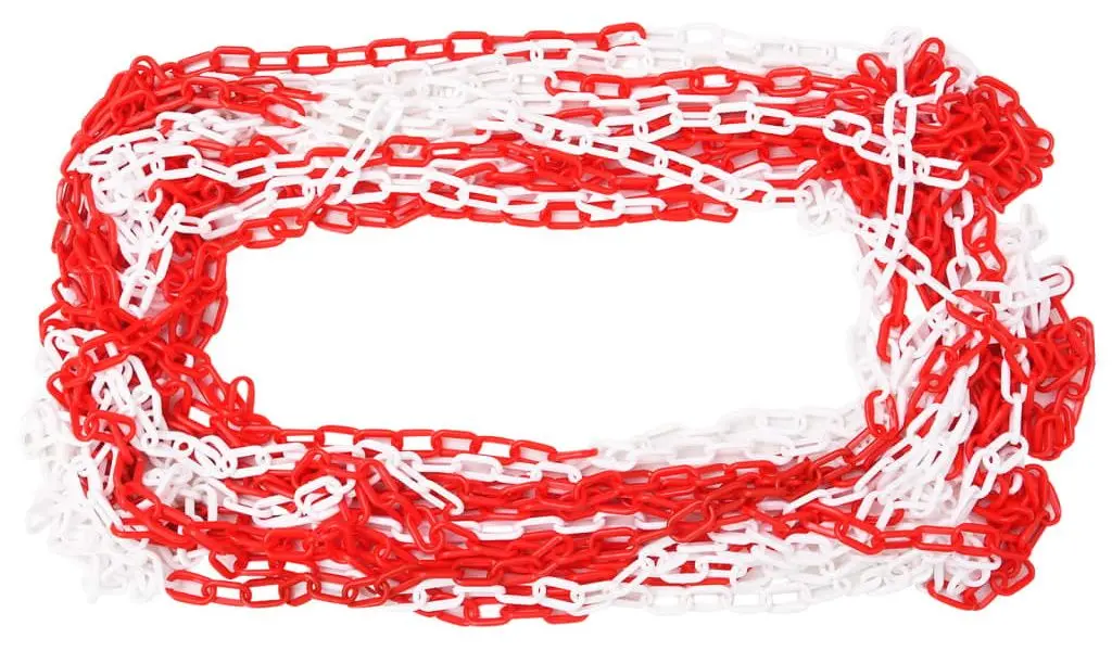 Набор дорожных столбиков с цепью VidaXL 150954 (Red/White)