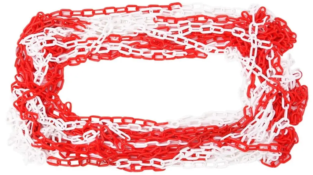 Набор дорожных столбиков с цепью VidaXL 150955 (Red/White)