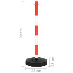 Набор дорожных столбиков с цепью VidaXL 150955 (Red/White) Thumb